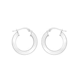 9K White Gold 18mm Hoop Creole Earrings