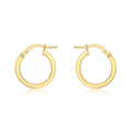 18K Yellow Gold Round Creole Hoop Earrings