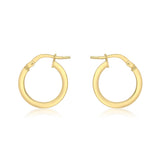 18K Yellow Gold Round Creole Hoop Earrings