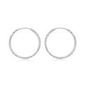 9K White Gold 25mm DC Creole Hoop Earrings