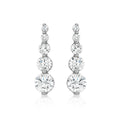 9K White Gold CZ Drop Earrings