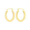 9K Yellow Gold Creole Hoop Earrings