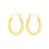 9K Yellow Gold Creole Hoop Earrings