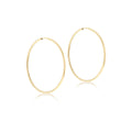 9K Yellow Gold Diamond Cut Faceted Hoop Earrings