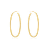 9K Yellow Gold Round-Tube Creole Earrings
