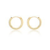 9K Yellow Gold Hollow-Tube 13.5mm Hoop Earrings