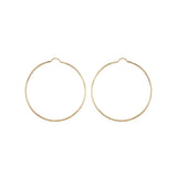9K Yellow Gold 40mm Diamond Cut Hoop Earrings