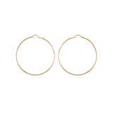 9K Yellow Gold 50mm Diamond Cut Hoop Earrings