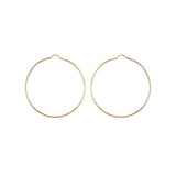 9K Yellow Gold 60mm Diamond Cut Hoop Earrings
