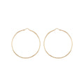 9K Yellow Gold 40mm Plain Hoop Earrings