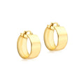 9K Yellow Gold Round Huggy Earrings