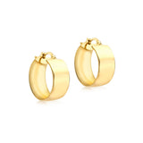 9K Yellow Gold Round Huggy Earrings