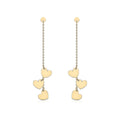 9K Yellow Gold 3-Heart Drop Earrings