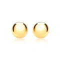 9K Yellow Gold 8mm Half-Ball Polished Stud Earrings