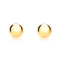 9K Yellow Gold 7mm Polished Ball Stud Earrings