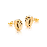 9K Yellow Gold Knot Stud Earrings