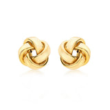 9K Yellow Gold 11mm Knot Stud Earrings