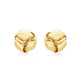9K Yellow Gold 9mm Knot Stud Earrings