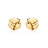 9K Yellow Gold 9mm Knot Stud Earrings