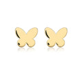 9K Yellow Gold 'Butterfly' Stud Earrings