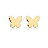 9K Yellow Gold 'Butterfly' Stud Earrings