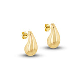 9K Yellow Gold Small Teardrop Stud Earring