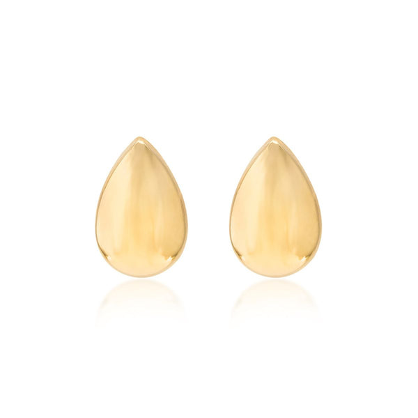 9K Yellow Gold  Small Teardrop Stud Earrings