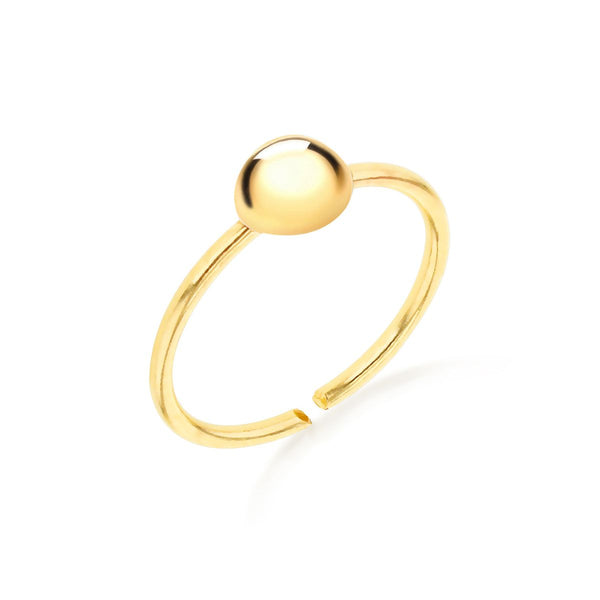9K Yellow Gold Round Gold Ball Labret Stud Earring