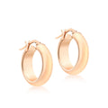 9K Rose Gold Band 19mm Hoop Creole Earrings