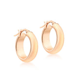9K Rose Gold Band 19mm Hoop Creole Earrings