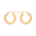 9K Rose Gold 16mm Polished Creole Earrings