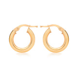 9K Rose Gold 16mm Polished Creole Earrings