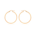 9K Rose Gold Rectangular-Tube Hoop Creole Earrings