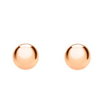 9K Rose Gold 5mm Polished Ball Stud Earrings