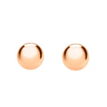 9K Rose Gold 7mm Polished Ball Stud Earrings