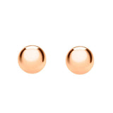 9K Rose Gold 7mm Polished Ball Stud Earrings