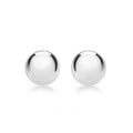 9K White Gold 8mm Polished Ball Stud Earrings