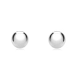 9K White Gold 12mm Polished Ball Stud Earrings