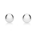 9K White Gold 5mm Polished Ball Stud Earrings