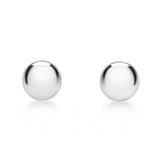 9K White Gold 5mm Polished Ball Stud Earrings