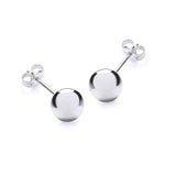 9K White Gold 7mm Polished Ball Stud Earrings