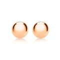 9K Rose Gold 6mm Polished Ball Stud Earrings
