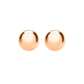 9K Rose Gold 10mm Polished Ball Stud Earrings