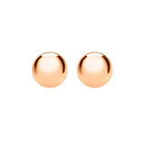 9K Rose Gold 10mm Polished Ball Stud Earrings