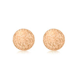 9K Rose Gold 8mm Diamond Cut Ball Stud Earrings