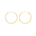9K Yellow Gold 18mm Sleeper Hoop Earrings