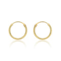 9K Yellow Gold 10.5mm Sleeper Hoop Earrings