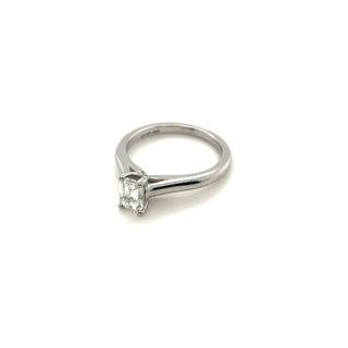 Platinum 0.70ct Emerald Cut Diamond Ring