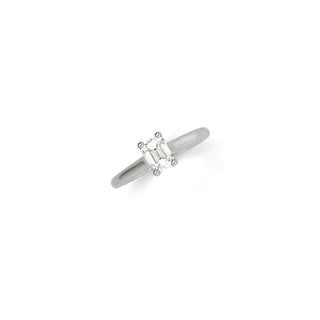 Platinum 0.70ct Emerald Cut Diamond Ring