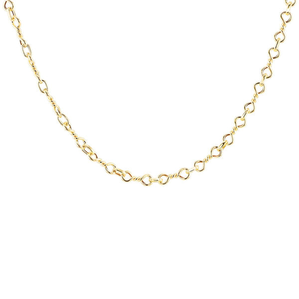 9K Yellow Gold Double Twist Fancy Chain /20"